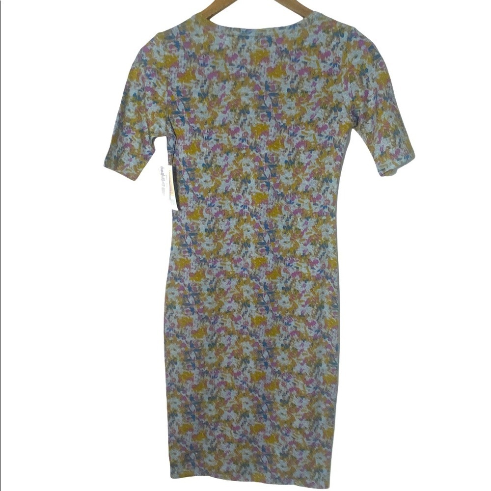 LuLaRoe Julia XXS Floral Print Dress Polyester/Spandex Fabric